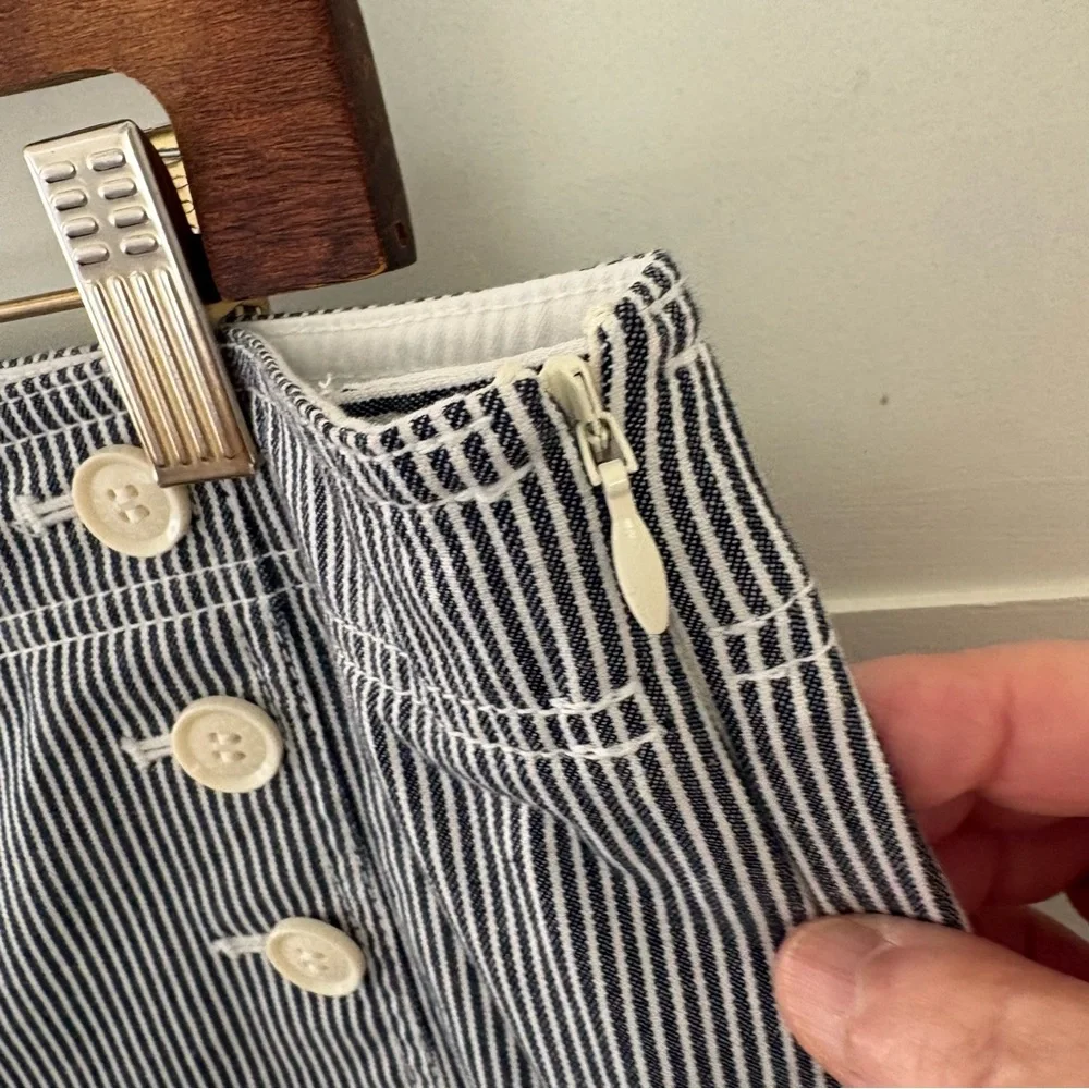 Talbots High Waist Blue White Stripe Deck Pants. Size 14. - Picture 7 of 14